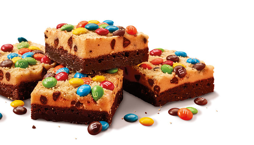 Cookie Dough Brownie made with M&M’S® MINIS Chocolate Candies